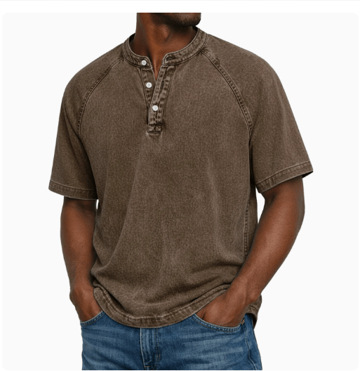 ⭐ Premium Men’s Mao‑Collared Shirt – Lightweight, Breathable & Elegant for Summer ✨