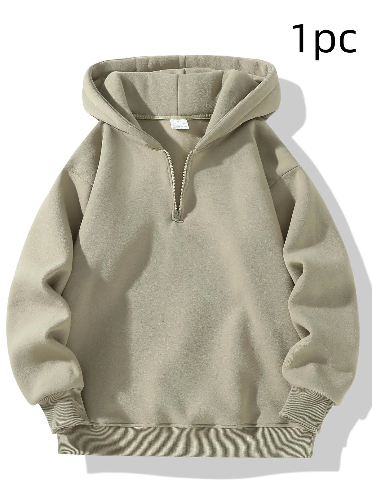 Men's Half Zip Drop Shoulder Hoodie Casual Sweatshirt