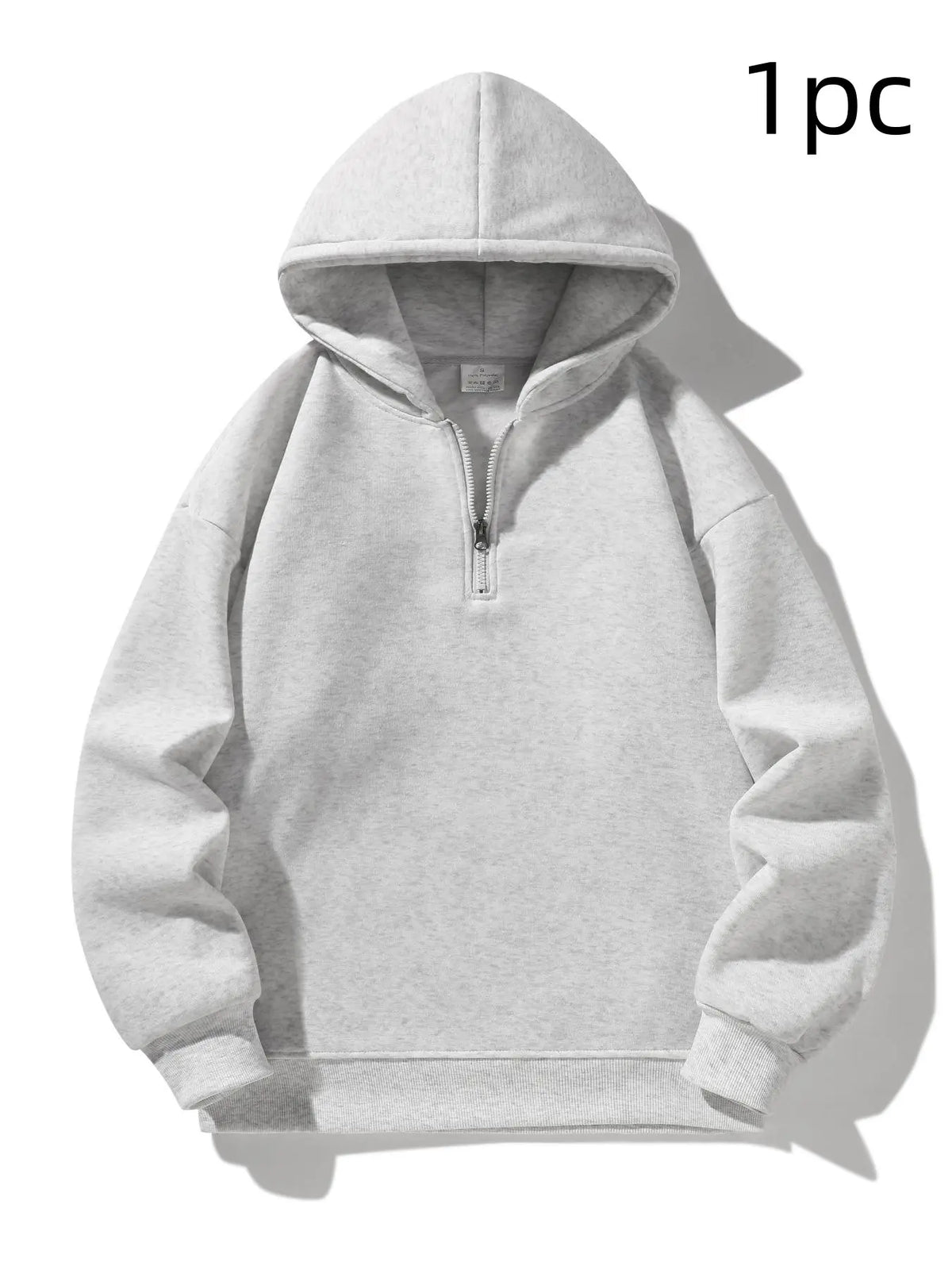 Men's Half Zip Drop Shoulder Hoodie Casual Sweatshirt