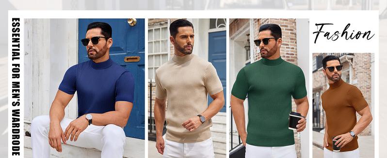 🔥 Men's Mock Turtleneck Sweater