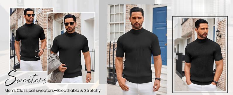 🔥 Men's Mock Turtleneck Sweater