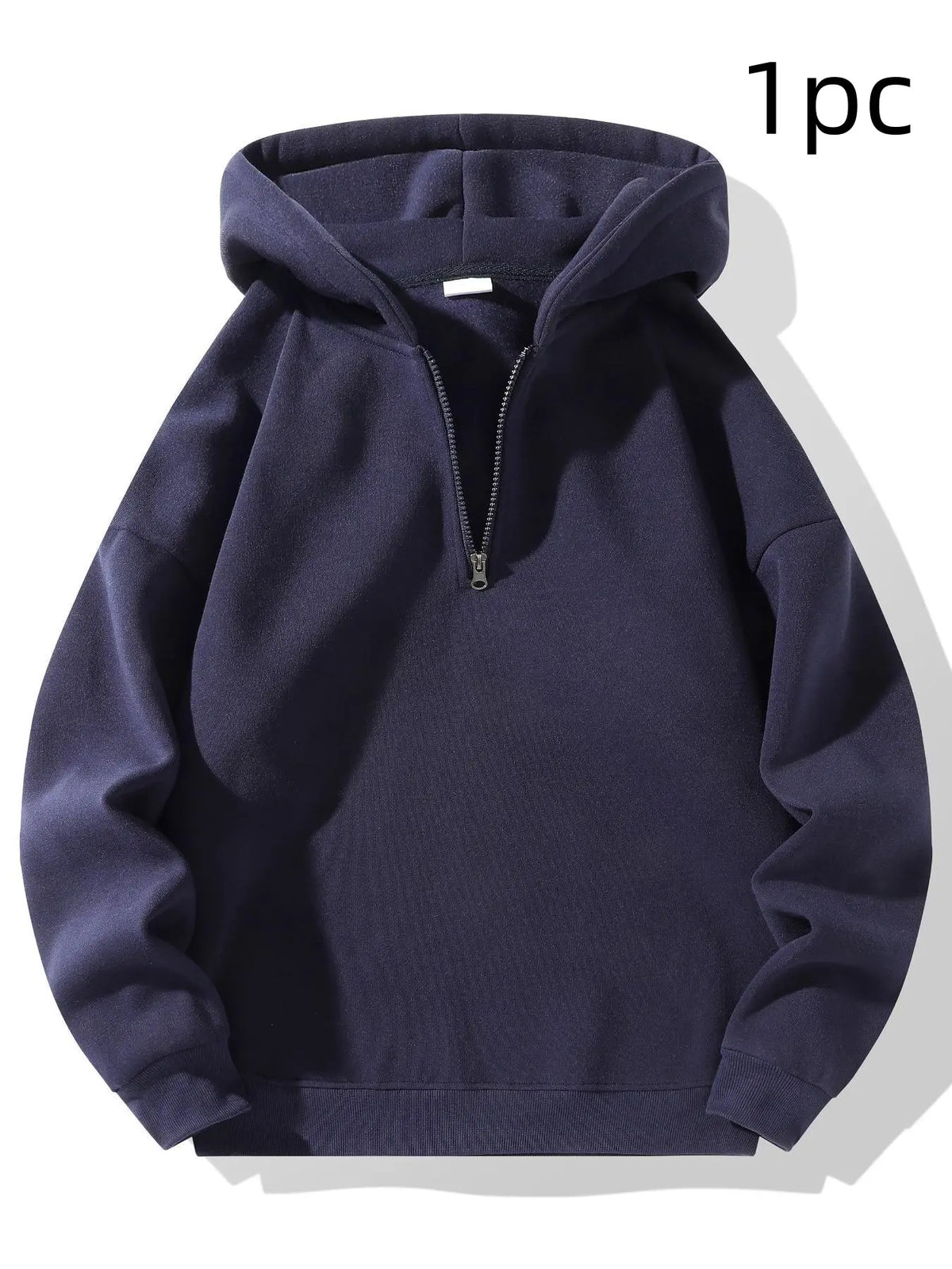 Men's Half Zip Drop Shoulder Hoodie Casual Sweatshirt