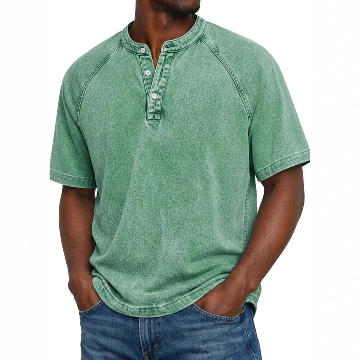 ⭐ Premium Men’s Mao‑Collared Shirt – Lightweight, Breathable & Elegant for Summer ✨