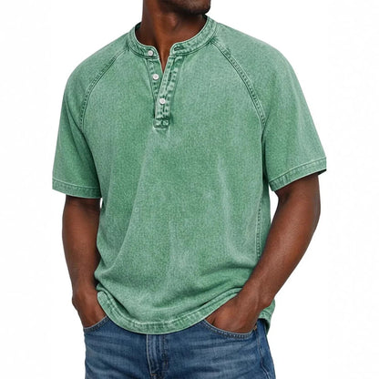 ⭐ Premium Men’s Mao‑Collared Shirt – Lightweight, Breathable & Elegant for Summer ✨