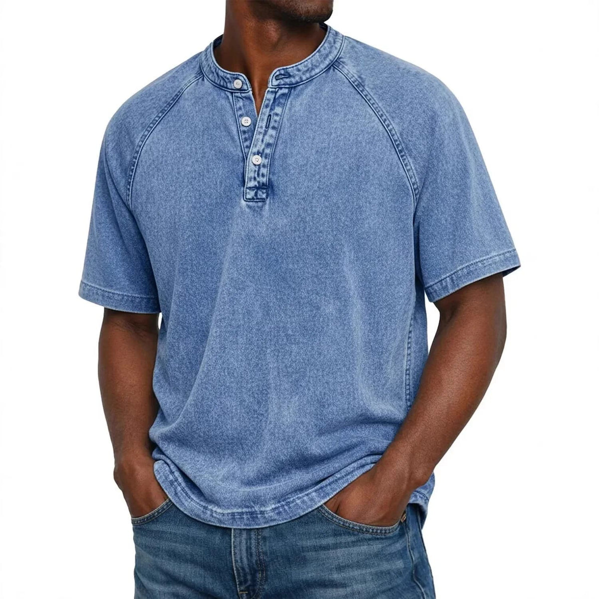 ⭐ Premium Men’s Mao‑Collared Shirt – Lightweight, Breathable & Elegant for Summer ✨