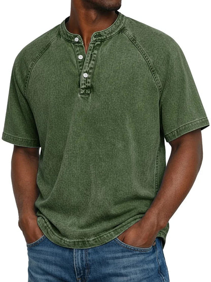 ⭐ Premium Men’s Mao‑Collared Shirt – Lightweight, Breathable & Elegant for Summer ✨